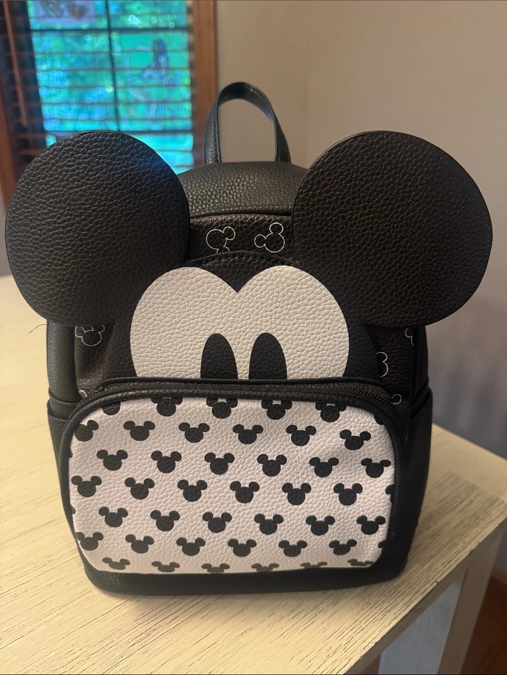 Disney Black & White Mickey Ear Mini Backpack